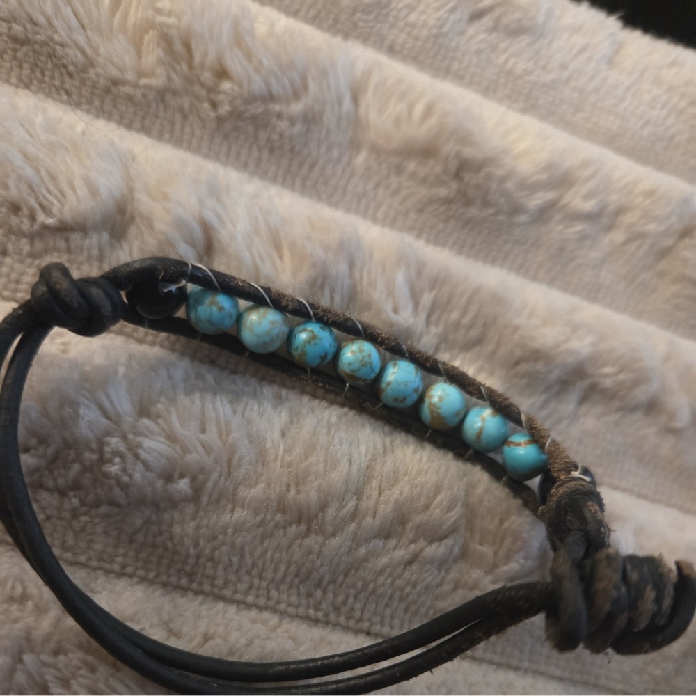 Silpada 'Cowboy Dream' Natural Teal Turquoise Bracelet